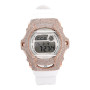 Rose Casio Baby-G BG169U 4.80ctw Natural Diamond Bezel Watch (White Band) (front view) img