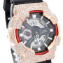 Rose Casio G-Shock GA110 5.40CT Natural Diamond Grey Dial Dual Lock Black Strap (front view) img