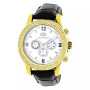 Luxurman Men's Diamond Watch 0.25ct Yellow (front view) img