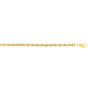 14K Gold Plated Sterling Silver Diamond Cut/Textured Royal Rope Chain | Lobster Clasp | 5mm | for Men and Women (front view) img