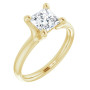 Amelia 1.25 Carat Square Diamond Solitaire Engagement Ring in Yellow color  img
