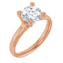 Amelia 1.5 Carat Round Diamond Solitaire Engagement Ring in Rose color img