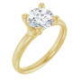 Amelia 1.5 Carat Round Diamond Solitaire Engagement Ring in Yellow color  img