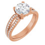 Aria 1.5 Carat Round Diamond Accented Engagement Ring in Rose color img