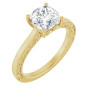 Athena 2 Carat Cushion Diamond Solitaire Engagement Ring in Yellow color  img