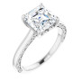 Athena 3 Carat Asscher Diamond Solitaire Engagement Ring in White color  img
