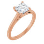 Audrey 1 Carat Asscher Diamond Accented Infinity-Inspired Engagement Ring in Rose color img