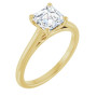Audrey 1 Carat Asscher Diamond Accented Infinity-Inspired Engagement Ring in Yellow color  img
