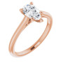 Audrey 1 Carat Pear Diamond Accented Infinity-Inspired Engagement Ring in Rose color img