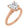 Audrey 2 Carat Heart Diamond Accented Infinity-Inspired Engagement Ring in Rose color img