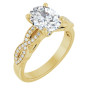 Aurora 2 Carat Oval Diamond Accented Infinity-Inspired Engagement Ring in Yellow color  img