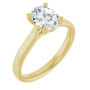 Ava 1 Carat Oval Diamond Solitaire Engagement Ring in Yellow color  img