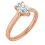 Ava 1 Carat Pear Diamond Solitaire Engagement Ring in Rose color img