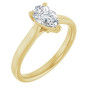 Ava 1 Carat Pear Diamond Solitaire Engagement Ring in Yellow color  img