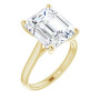 Ava 6 Carat Emerald Diamond Solitaire Engagement Ring in Yellow color  img