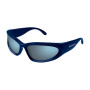 Balenciaga Men's Designer Geometric Sunglasses BB0157S009 Blue Mirror Lenses (front view) img