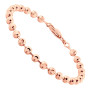 Ball 10K Yellow Gold Moon Cut Chain Bracelet 5mm 7.5-9in in Rose color img