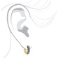 Black and White Diamond Hoop Earrings 0.64ct 10K Gold in Yellow color on the body img