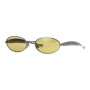 Bottega Veneta Unisex Designer Oval RX-Sunglasses BV1386S002 Yellow Lenses (front view) img