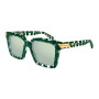 Bottega Veneta Women's Designer Square Sunglasses BV1005S010 Green Mirror Lenses (front view) img