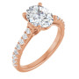 Brielle 2 Carat Oval Diamond Engagement Ring in Rose color img