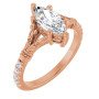 Brynlee 1 Carat Marquise Diamond Split Shank Engagement Ring in Rose color img