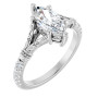 Brynlee 1 Carat Marquise Diamond Split Shank Engagement Ring in White color  img