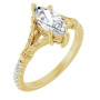 Brynlee 1 Carat Marquise Diamond Split Shank Engagement Ring in Yellow color  img