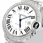 Cartier Ballon Bleu Stainless Steel Men's Diamond Watch 42mm ~8ct Automatic Movement (front view) img