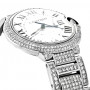 Cartier Ballon Bleu Stainless Steel Women's Diamond Watch 28mm ~7ct (front view) img