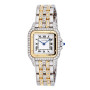 Cartier La Panthere 18K Gold and Stainless Steel Women's Watch 22mm ~1.2ct (front view) img