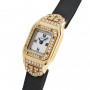 Cartier Panthere Art Deco Mini 18K Yellow Gold Women's Diamond Watch 20mm ~1.15ct (front view) img
