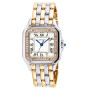 Cartier Panthere Women's 18K Gold Diamond Watch | 27mm | Quartz | 0.5ct | White Dial (front view) img