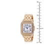 Size demonstration - Cartier Panthere Women's 18K Gold Diamond Watch | 27mm | Quartz | 1.3ct | White Dial near the ruler img
