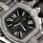 Cartier Roadster Stainless Steel Men's Diamond Watch 42mm ~7ct Automatic Movement (front view) img