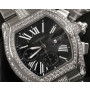 Cartier Roadster Stainless Steel Men's Diamond Watch 42mm ~7ct Automatic Movement (front view) img