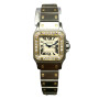 Cartier Santos de Cartier Galbee 18K Gold and Stainless Steel Women's Diamond Watch 24mm 0.69ct Automatic Movement (front view) img