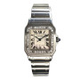 Cartier Santos de Cartier Stainless Steel Women's Diamond Watch 29mm ~1ct (front view) img