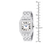 Size demonstration - Cartier Santos Demoiselle Stainless Steel Women's Diamond Watch 26mm 6.63ct near the ruler img