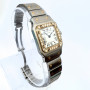 Cartier Santos Galbee 18K Gold and Stainless Steel Diamond Women's Watch 24mm 0.54ct (front view) img