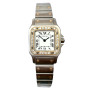 Cartier Santos Galbee 18K Gold and Stainless Steel Diamond Women's Watch 24mm 0.54ct (front view) img