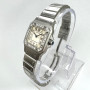 Cartier Santos Galbee Stainless Steel Diamond Women's Watch 24mm 0.69ct (front view) img