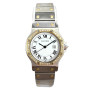Cartier Santos Octagon 18K Gold and Stainless Steel Diamond Women's Watch 31mm ~0.50ct Automatic Movement (front view) img