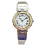 Cartier Santos Ronde 18K Gold and Stainless Steel Diamond Women's Watch 32mm 0.38ct (front view) img
