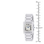 Size demonstration - Cartier Tank Francaise Stainless Steel Diamond Women's Watch 20mm 0.68ct near the ruler img