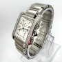 Cartier Tank Francaise Stainless Steel Women's Diamond Watch 28mm ~1ct (front view) img