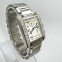Cartier Tank Francaise Stainless Steel Women's Diamond Watch 28mm ~1ct (front view) img