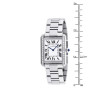 Size demonstration - Cartier Tank Solo Stainless Steel Diamond Women's Watch 24mm 0.63ct near the ruler img