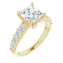 Charlie 2 Carat Square Diamond Accented Engagement Ring in Yellow color  img
