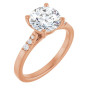 Claire 2 Carat Round Diamond Accented Engagement Ring in Rose color img